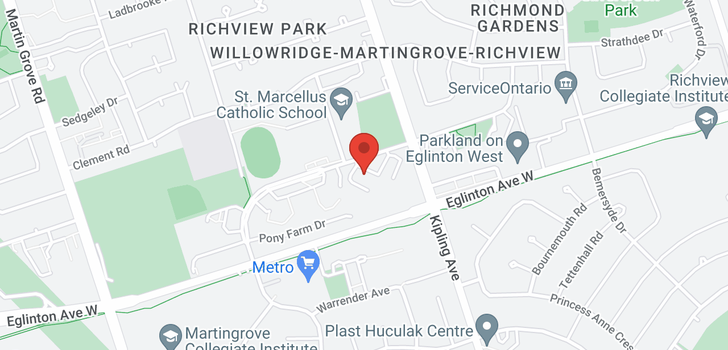 map of 57 Widdicombe Hill Blvd